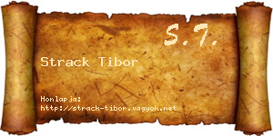 Strack Tibor névjegykártya